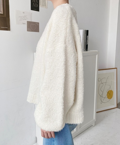 【未使用タグ付】LAUTREAMONT 洗えるフェザーニット 白 M 未使用タグ付】LAUTREAMONT 洗えるフェザーニット 白 M 未使用タグ付