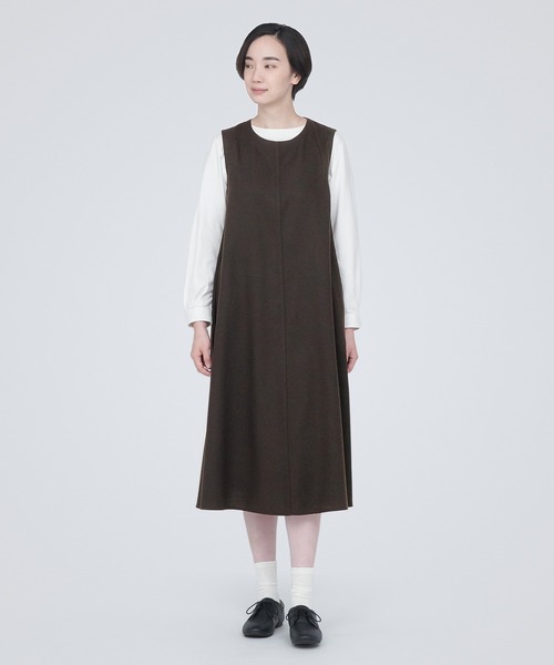 無印良品（MUJI） ワンピース 起毛ジャンパースカート レディース