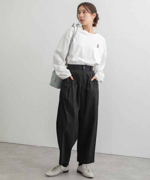 ふく　パンツ2点セット INCEDE スラックス パンツ ツイルクロスドットパンツ レディース