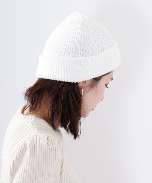 Ree&Mee ニット帽 ニットキャップ リブ カラーショート ワッチ