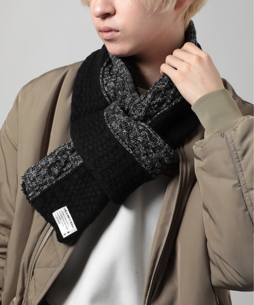 SETUP7（セットアップセブン） マフラー 「SETUP7」ニット素材挿し込み