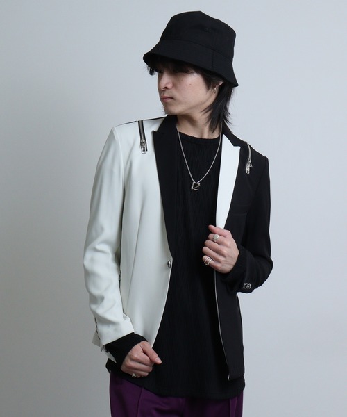 D_AFRO 　43DEGREES ピークジャケット 古着–ParFour ネイビー ダービー ジャケット – 【古着通販