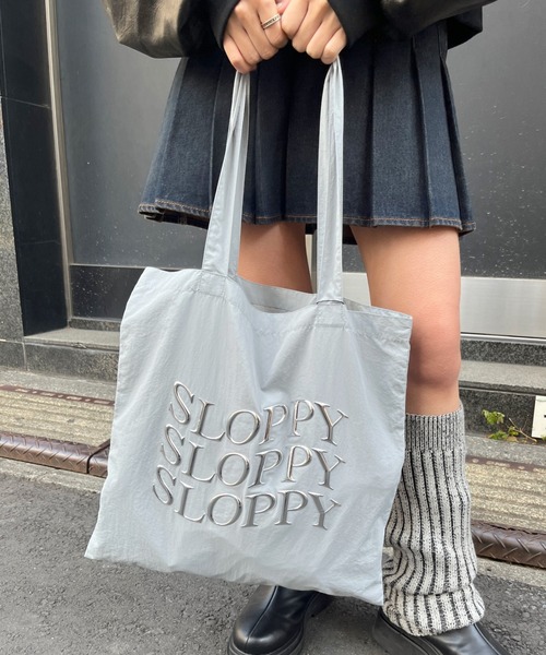関税込★ ★ メタルロゴ ショッパー ・ トートバッグ WHO'S WHO gallery トートバッグ 「SLOPPY/スロッピー」メタル