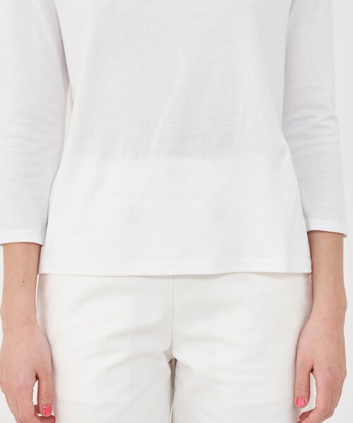 GALERIE VIE tシャツ パウダーコットン ボートネックプルオーバー  