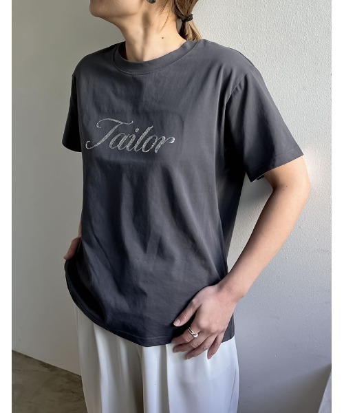 tシャツ 「接触冷感」ロゴT（CHANGE GEARS FOR THE NEW LIFE） レディース Re:EDIT tシャツ 「接触冷感」「UVカット」モノトーンロック