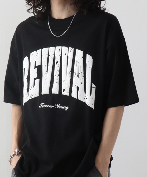RGY tシャツ RGY REVIVAL 発泡PT ビッグシルエットTシャツ メンズ