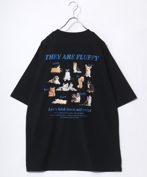 tシャツ 別注カラー キャット・ドッグ アニマルフォトプリント