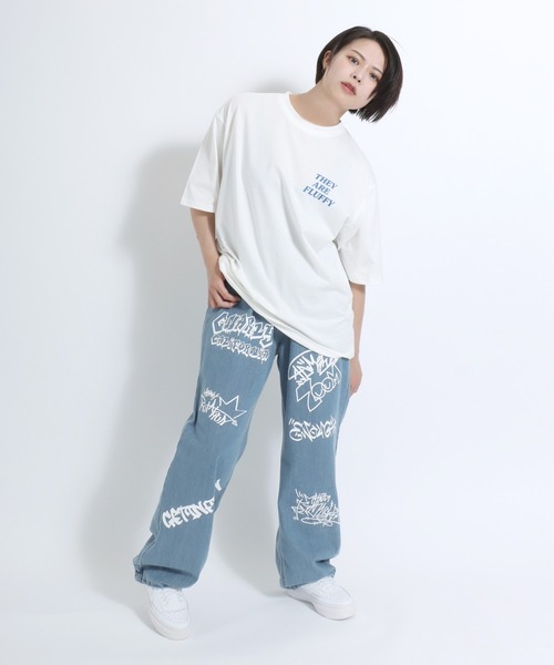 tシャツ 別注カラー キャット・ドッグ アニマルフォトプリント