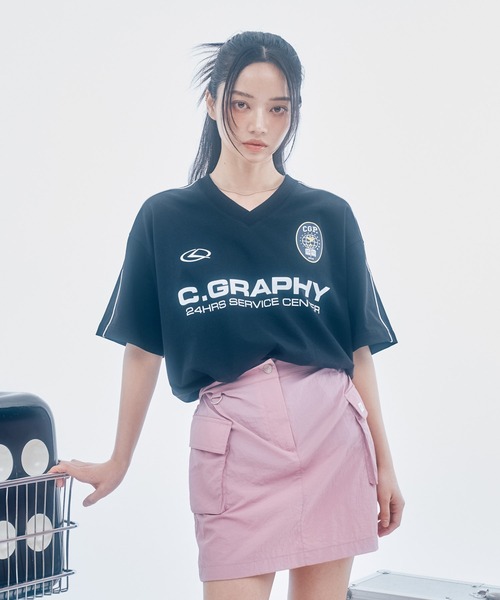 トップス CODEGRAPHY 24H Track V-neck Sweatshirt ☆人気商品☆CODE GRAPHY☆24H TRACK V-NECK SWEATSHIRT