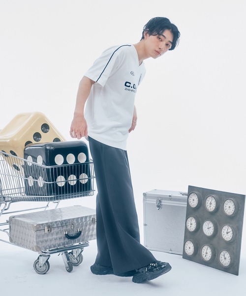 [CODEGRAPHY]24H Vネック マンツーマンTシャツ_NAVY★在庫あり CODEGRAPHY]24H Vネック マンツーマンTシャツ_NAVY☆在庫あり