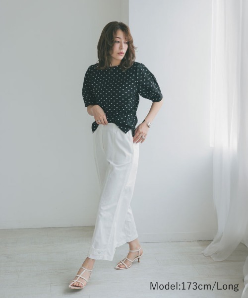 7/25迄出品　コットンリネン　裾ボタン　パンツ　サイズ２ DONOBAN パンツ 裾ボタン2WAYパンツ レディース : ZOZOTOWN