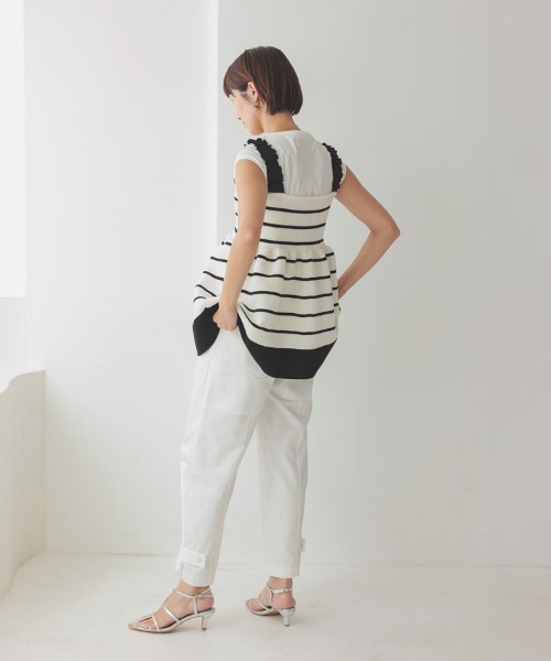 DONOBAN パンツ 裾ボタン2WAYパンツ レディース : ZOZOTOWN