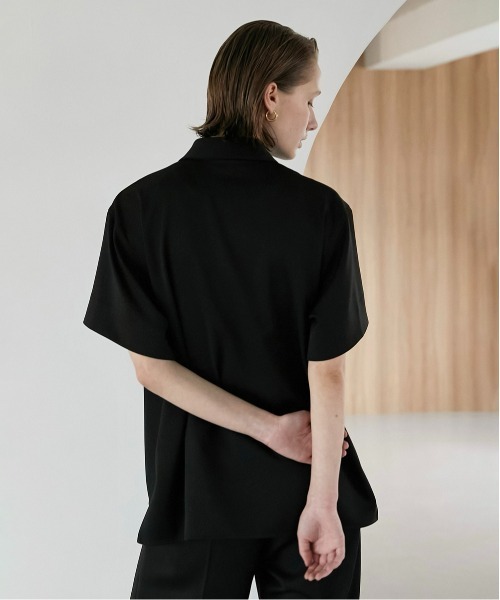 ラポドゥジェム　halfsleeve zip up shirt ラポドゥジェム halfsleeve zip up shirt