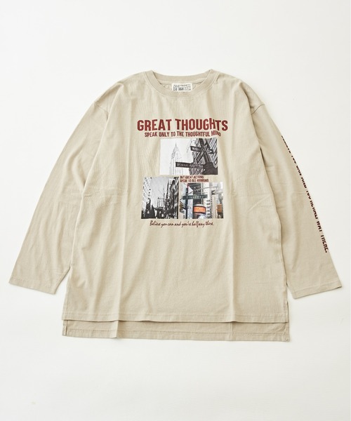 CUBE SUGAR tシャツ Tシャツ 26/-天竺フォトプリントロンT レディース  