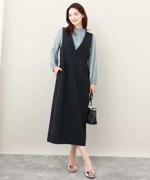 MK MICHEL KLEIN ジャンパースカート 2024AW/ネックジャンパー