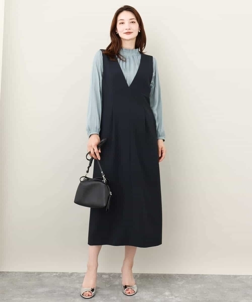 MK MICHEL KLEIN ジャンパースカート 2024AW/ネックジャンパー