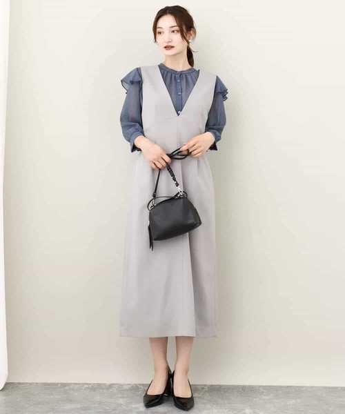 MK MICHEL KLEIN ジャンパースカート 2024AW/ネックジャンパー