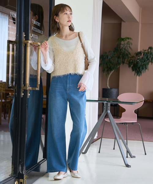 ROPE' PICNIC（ロペ ピクニック） ベスト ジレ ラメフェザージレ/2WAY