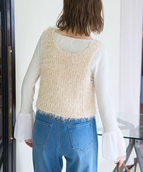 ROPE' PICNIC（ロペ ピクニック） ベスト ジレ ラメフェザージレ/2WAY