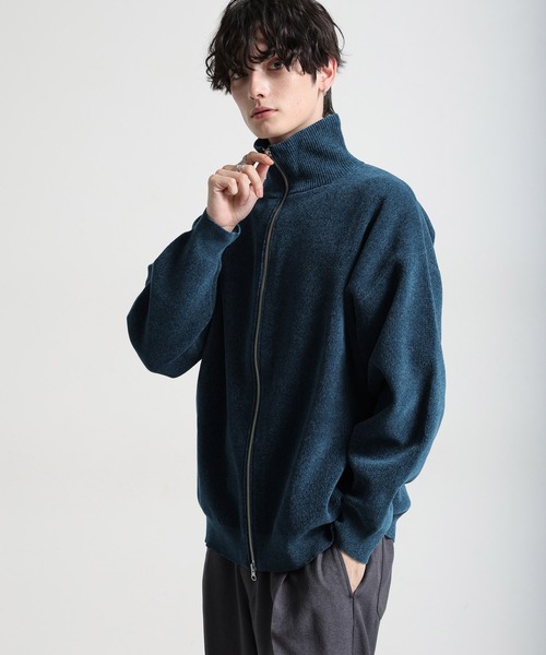 RAGEBLUE セーター ニット Zip up high gauge chenille drivers