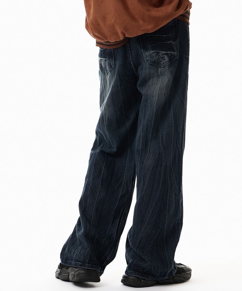 Theater code ジーンズ washed wide denim pants / ウォッシュド 