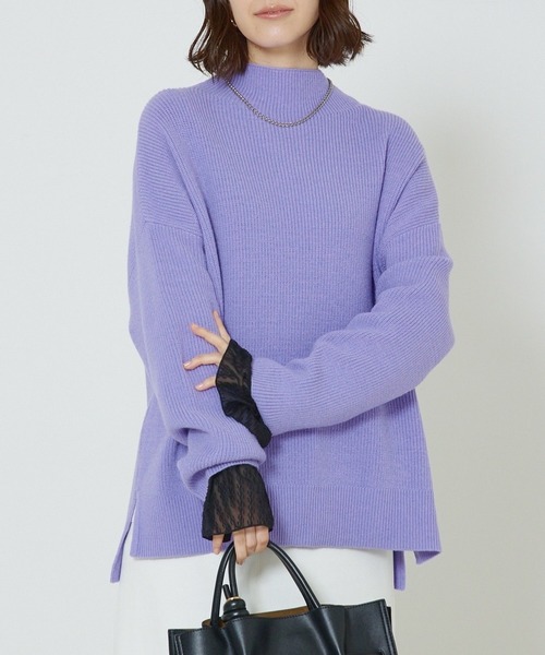 abahouse mavie（アバハウスマヴィ） ニット セーター 片畦モック