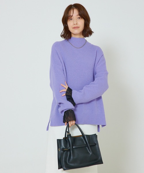 abahouse mavie（アバハウスマヴィ） ニット セーター 片畦モック