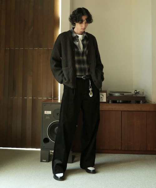 45Rpm ポロスモック ブラックコーデュロイ 45Rpm ポロスモック ブラックコーデュロイ