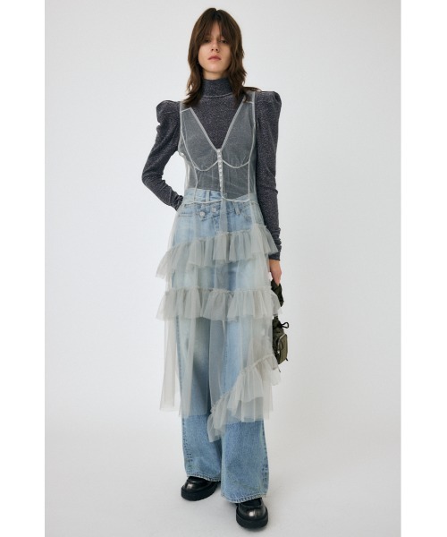 ワンピース CORSET DETAIL SHEER ドレス