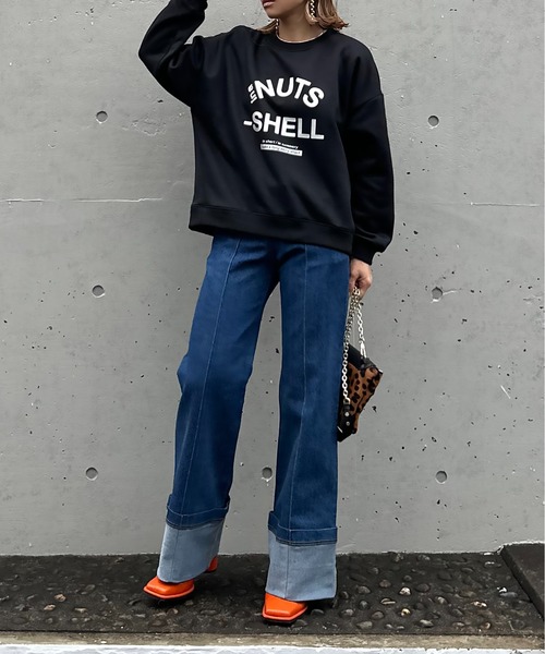 mi via loca トレーナー スウェット シリコンラバー NUTSロゴ