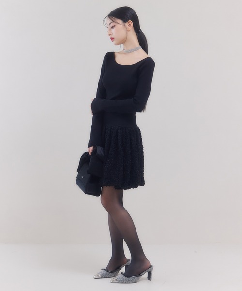 EIMY ISTOIRE（エイミーイストワール） ワンピース ボートネック