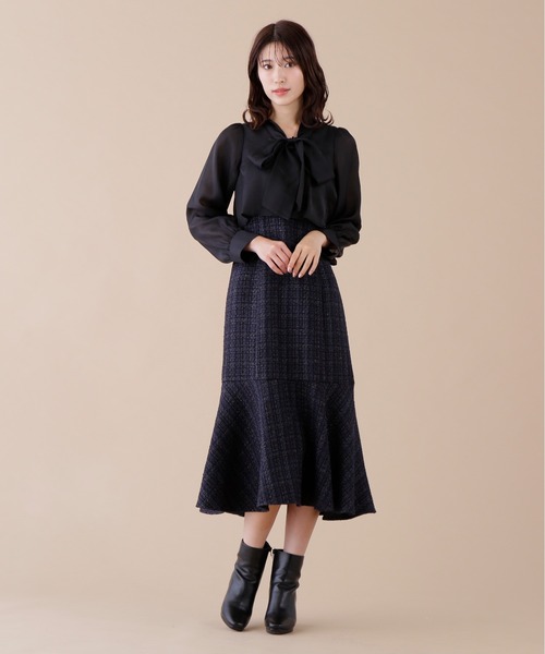 JILL by JILL STUART ブラウスドッキングツイードワンピース JILL by JILL STUART（ジルバイジルスチュアート） ワンピース