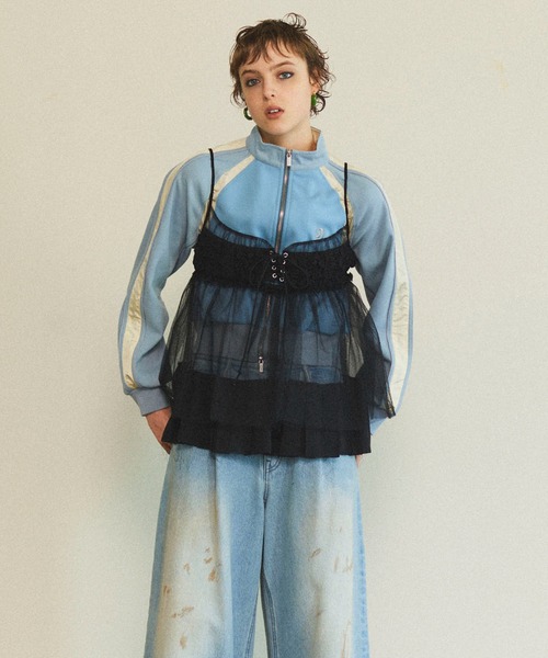 メゾンスペシャル　チュールブラウス MAISON SPECIAL シャツ ブラウス 2way Tulle Frill Top/2WAY