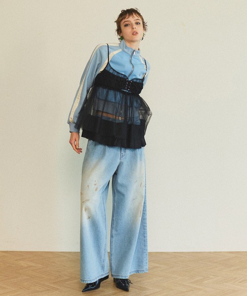 【新品未使用】メゾンスペシャル　トップス　夏　tulle tunic MAISON SPECIAL ブラウス シャツ See-through Tulle Tunic