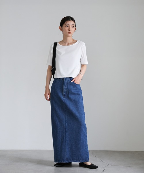 SHAINA MOTEシャイナモート デニムタイトスカート select MOCA デニムスカート デニムロングタイトスカート