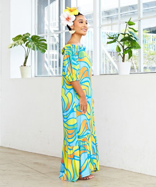 Maunaloa（マウナロア） ドレス 「Maunaloa」Ocean Blue Bird ネオン