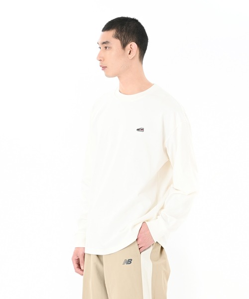 New Balance tシャツ シューパッチロングスリーブTシャツ メンズ
