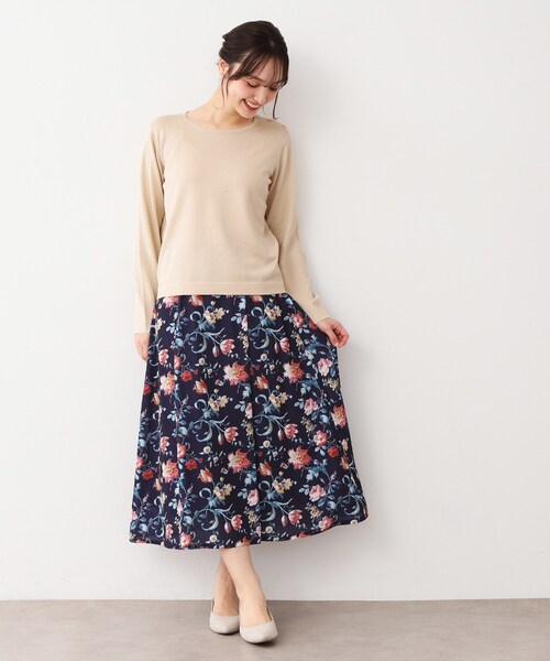 ニット セーター 「天竺編み」肩ボタン ラメニット レディース LAURA ASHLEY ニット セーター 「天竺編み」肩ボタン ラメニット