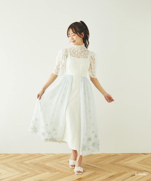 アナ雪　エルサワンピース　美品 アナ雪 エルサのサプライズ しまむら ドレス ワンピース 120cm