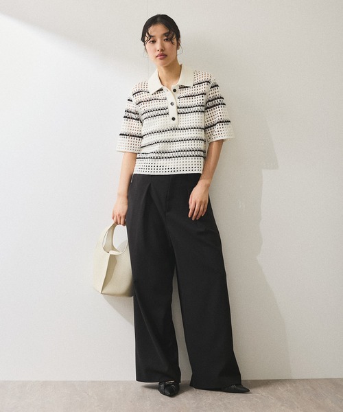 y*y様 【未使用品】ADAM ET ROPÉ FEMME クロシェニットポロ ADAM ET ROPE' ニット セーター 「WEB限定」クロシェニットポロ