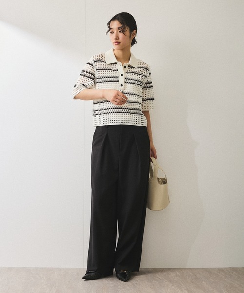 y*y様 【未使用品】ADAM ET ROPÉ FEMME クロシェニットポロ ADAM ET ROPÉ FEMME(アダム エ ロペ ファム) / 【WEB限定
