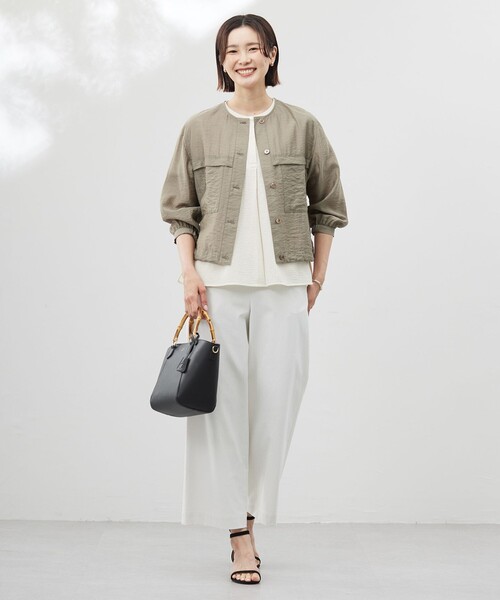 J.PRESS（J.プレス） ブルゾン アウター 「洗える」Sheer Vis リネン