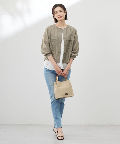 J.PRESS（J.プレス） ブルゾン アウター 「洗える」Sheer Vis リネン
