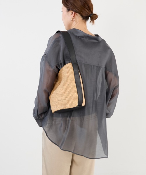 ショルダーバッグ・ポシェット Bumper Small Raffia Shoulder Bag MARCO MASI ショルダーバッグ バッグ 「MARCO MASI」ラフィア風