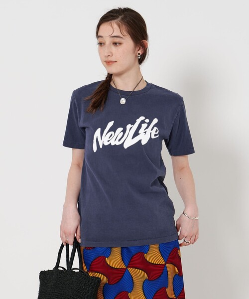 tシャツ 「別注」「MIXTA」NEW LIFE Tシャツ NAVY レディース