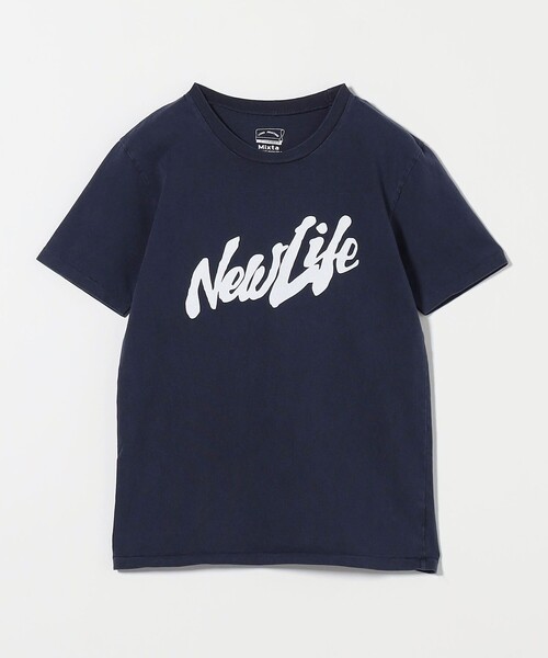 tシャツ 「別注」「MIXTA」NEW LIFE Tシャツ NAVY レディース MIXTA tシャツ 「別注」「MIXTA」NEW LIFE Tシャツ NAVY