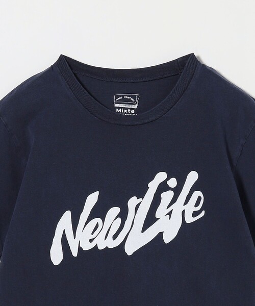 tシャツ 「別注」「MIXTA」NEW LIFE Tシャツ NAVY レディース MIXTA tシャツ 「別注」「MIXTA」NEW LIFE Tシャツ NAVY