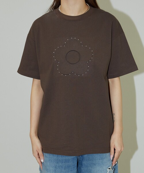 tシャツ MARY QUANT × PUBLUX/マリークワント スタッズ付き エンボス アートTシャツ　限定展開 レディース | PUBLUX | 17