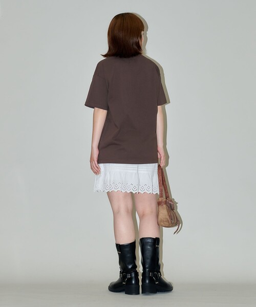 tシャツ MARY QUANT × PUBLUX/マリークワント スタッズ付き エンボス アートTシャツ　限定展開 レディース | PUBLUX | 06