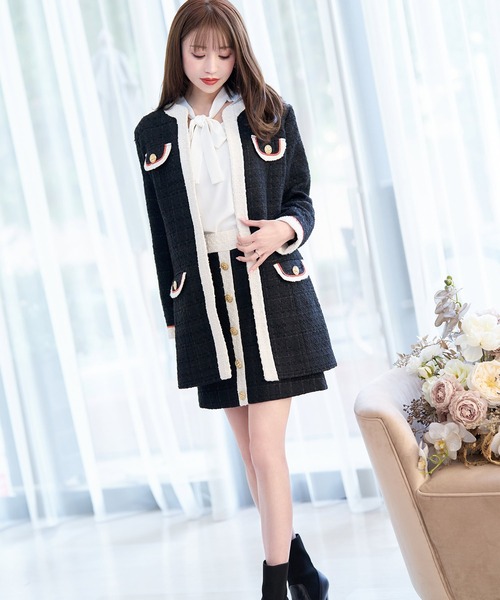 「emiriawiz」 ノーカラーコート SMALL ブラック レディース_画像3